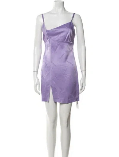 Pre-owned Gcds Graphic Print Mini Dress In Purple