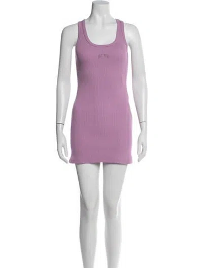 Pre-owned Gcds Graphic Print Mini Dress W/ Tags In Purple