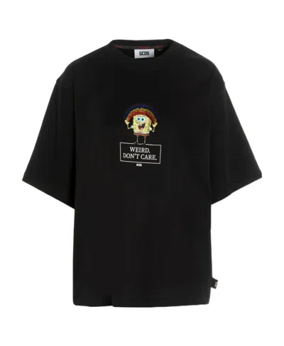 Gcds Graphic Print T-shirt In Black