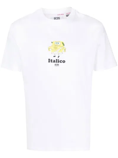 Gcds Graphic-print T-shirt In White