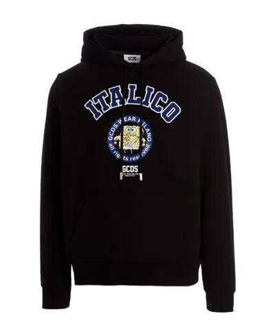 GCDS GCDS GRAPHIC PRINTED LONG-SLEEVED HOODIE