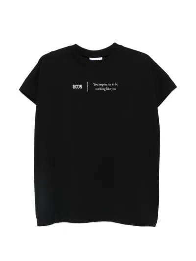 Gcds Graphic T-shirt In Black