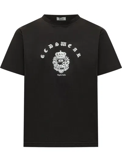 Gcds Graphic T-shirt With Front Print In Black