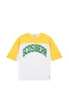 Gcds White Graphic T-shirt In Metallic