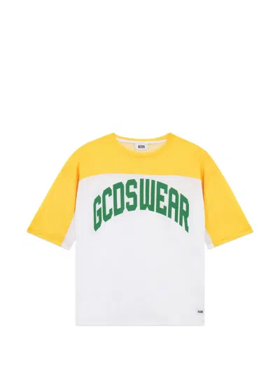 Gcds Graphic-lettering T-shirt In Metallic