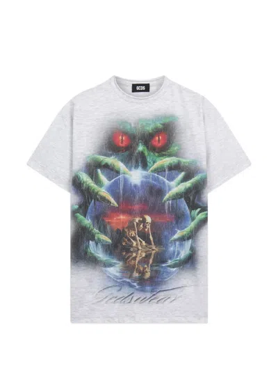 Gcds Graphic-print T-shirt In White