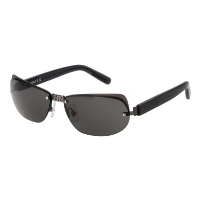 Gcds Gray Plastic Sunglasses In Black