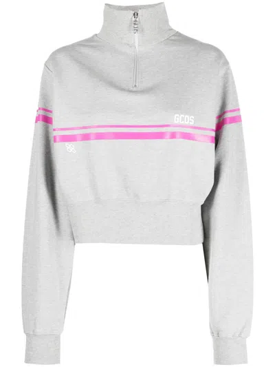 Gcds Woman Sweatshirt Grey Size Xs Cotton