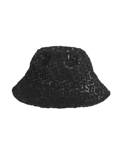GCDS GCDS HAT BLACK SIZE ONESIZE POLYESTER, NYLON, ELASTANE