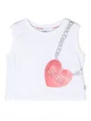 Gcds Heart-motif Printed Crop Top In White