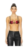 Gcds Hello Kitty Bold Bra In Bordeaux