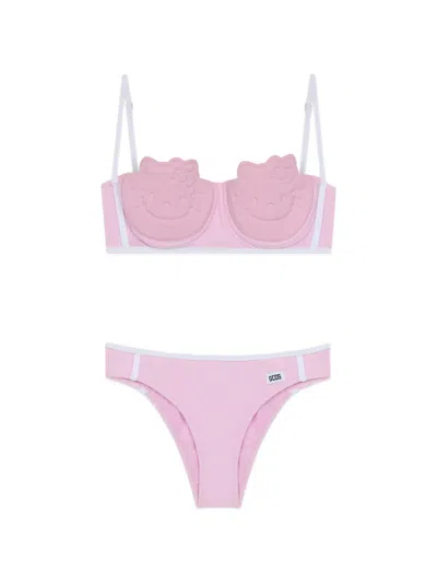 Gcds Hello Kitty Embossed Bikini In Pink