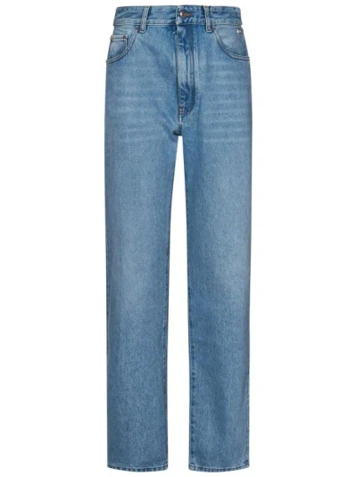 Gcds High-waisted Denim Jeans In Blue