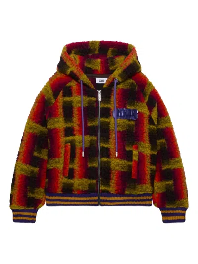 Gcds Hooded Check Jacket In Multi