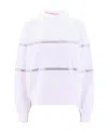 Gcds Cotton Sweatshirt With Frontal Logo Patch In White