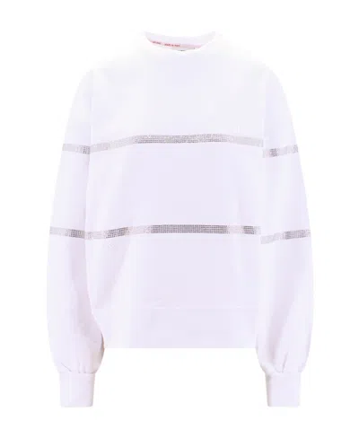 GCDS GCDS BLING LOGO PRINTED CREWNECK SWEATSHIRT