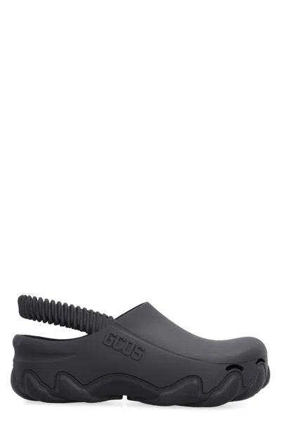 GCDS IBEX LOGO DETAIL RUBBER MULES