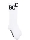 Gcds Intarsia Knit Mid-calf Socks In White