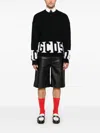 Gcds Wool Blend Knit Logo Jumper In Black