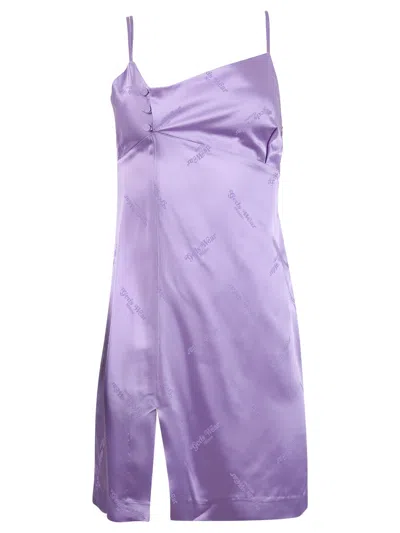Gcds Jacquard Sleep Mini Dress In Lilac