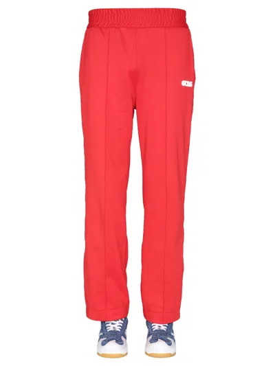 Gcds Jogging Pants With Chain Print In Red