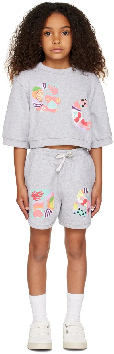 Gcds Logo-print Tracksuit Shorts Set In 60926 Grey