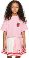 Gcds Kids Pink Patch T-shirt In Quartz Pink