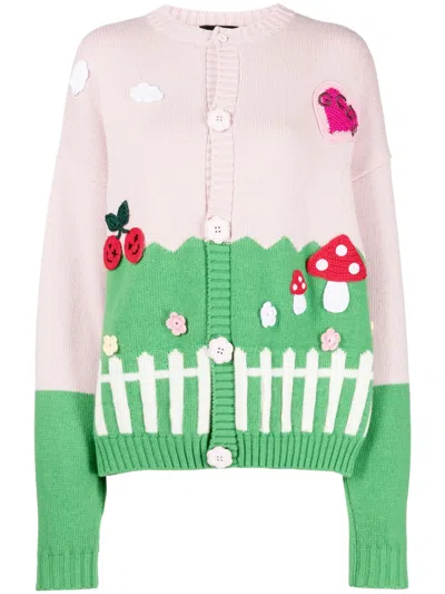 Gcds Kittho Crochet Cardigan In Pink