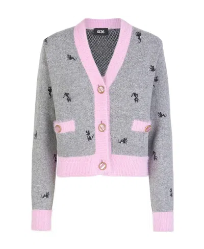 GCDS KITTHO LONG-SLEEVED CARDIGAN