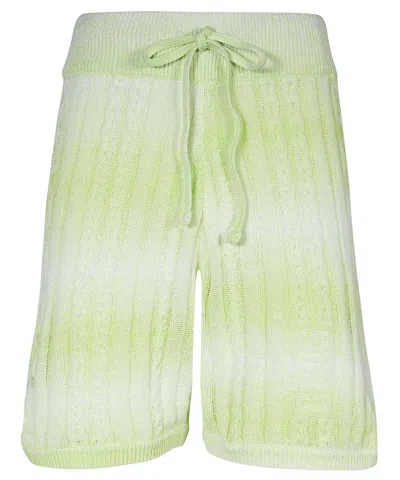 Gcds Knitted Bermuda Shorts In Green