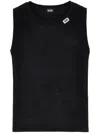 Gcds Knitted Tank Top In Schwarz