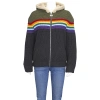 GCDS GCDS LADIES SHERPA LINED ROODED RAINBOW SWEATER