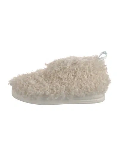 Pre-owned Gcds Lambswool Sneakers In Neutral