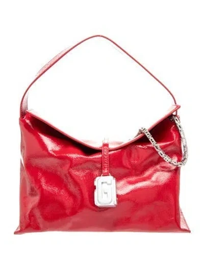 Pre-owned Gcds Leather Shoulder Bag In Red