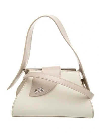 Pre-owned Gcds Leather Top Handle Bag In Neutral