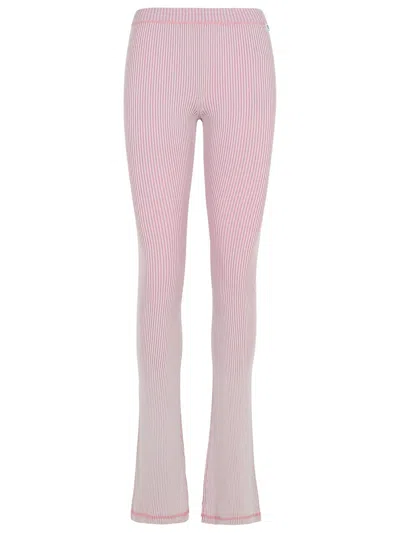 GCDS LEGGINGS IN PINK VISCOSE BLEND