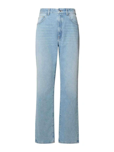 Gcds Light Blue Cotton Jeans