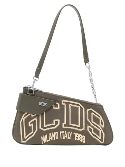 GCDS LOGO-APPLIQUÉ SHOULDER BAG