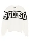 Gcds Logo-band Sweater In White