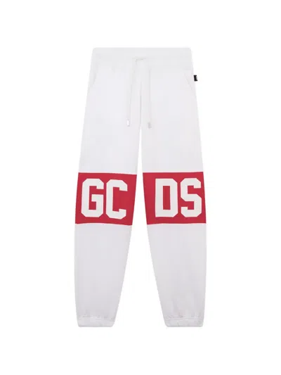 Gcds Jogginghose Mit Logo-streifen In White