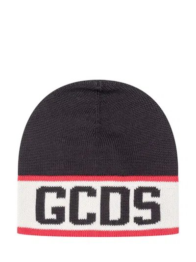 Gcds Logo Beanie In Black/bone