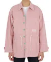 Gcds Logo Casual Jacket In Pink
