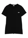 Gcds Logo Cotton T-shirt In Black