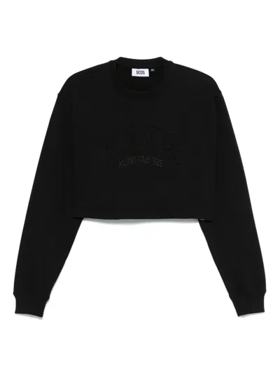 GCDS LOGO CROPPED SWEATSHIRT