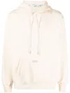 Gcds Logo-detail Drawstring Hoodie In Neutrals