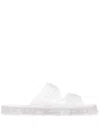 Gcds Logo-detail Open-toe Slides In Neutrals