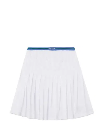 Gcds Logo-detail Pleated Mini Skirt In Multi