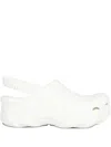 Gcds Ibex Logo Detail Rubber Mules In White