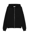Gcds Logo Detailed Drawstring Hoodie In Black