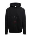 Gcds Eco Logo Print Regular Hoodie In Black